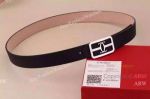 Fake Cartier Double C Buckle with Black Leather Belt - Low Price